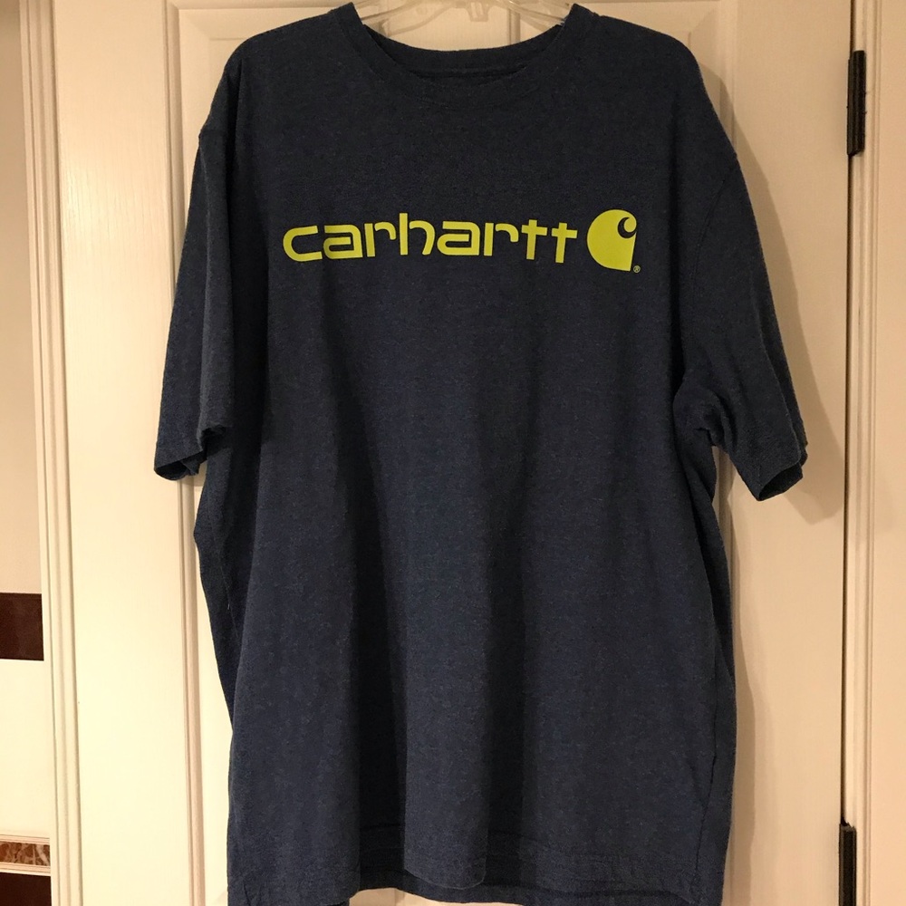 Navy and yellow carhartt t-shirt